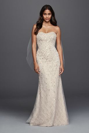 Strapless Column Wedding Dress